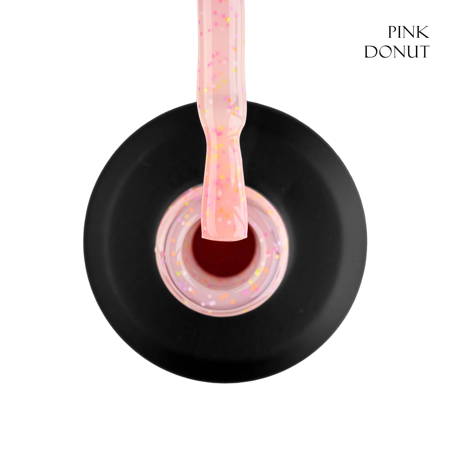 GLOSS Yogurt Base Pink Donut, 15 ml (peachy pink with colorful confetti)